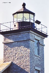 Close up of tower and lens.