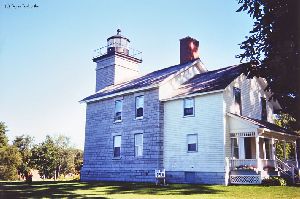 Lake side of lighthouse.