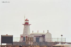 The lighthouse out on the breakwall.