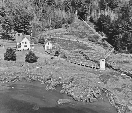 U.S. Coast Guard Archive Photo of the Doubling Point Range Lights circa 1975