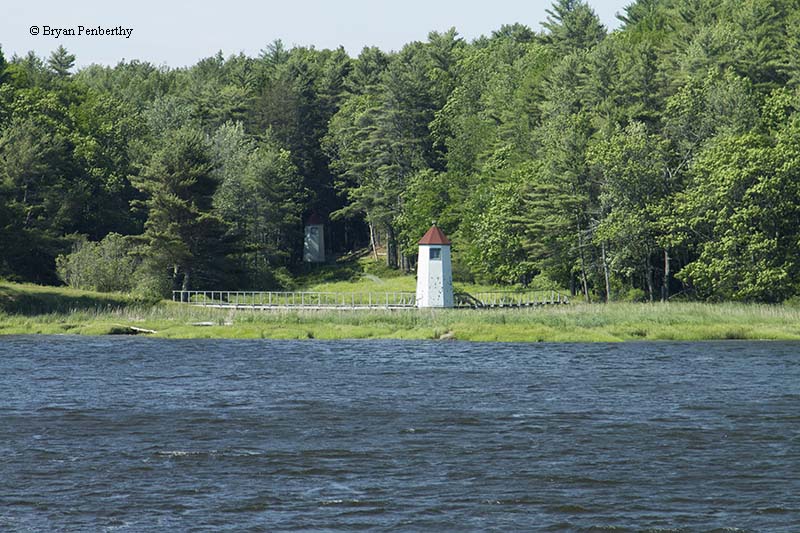Photo of the Doubling Point Range (Kennebec River Range) Lighthouse.
