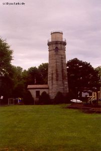 The tower shot from a distance.