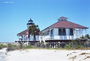The buildings from the beach.