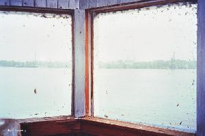 Looking out the lantern room windows.