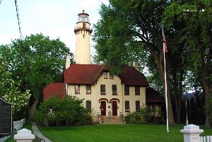 Quarters and lighthouse.