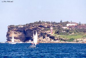 Hornby lighthouse on the Inner Head.