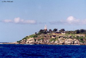 Hornby lighthouse on the Inner Head.