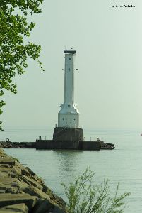Close up of the lighthouse.