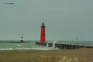 The waves calm a bit.