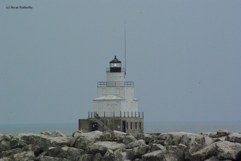 Photo of the Manitowoc Breakwater Lighthouse.