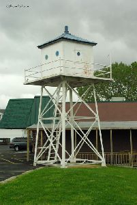 The lighthouse and the restaurant.