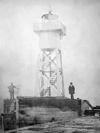1859 Presque Isle Pierhead Lighthouse courtesy the National Archives
