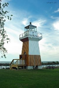 The tower, partially painted.