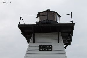 Close up of the Olcott Harbor lantern.