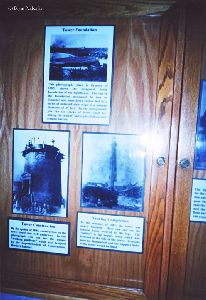 Different photos of the tower during construction.