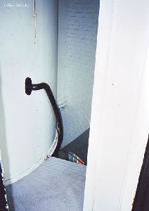Stairs leading to the bottom of the tower.