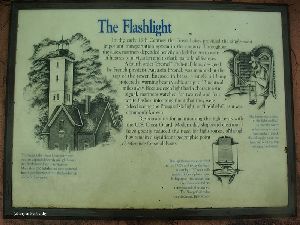 "The Flashlight" sign.