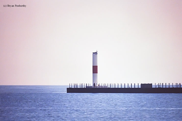 Photo of the Rochester Harbor Lighthouse.
