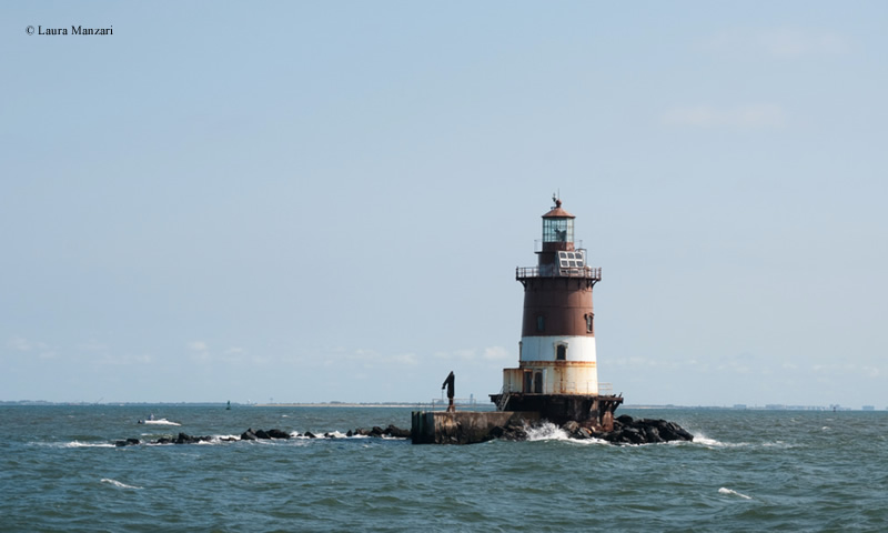 Photo of the Romer Shoal Lighthouse.