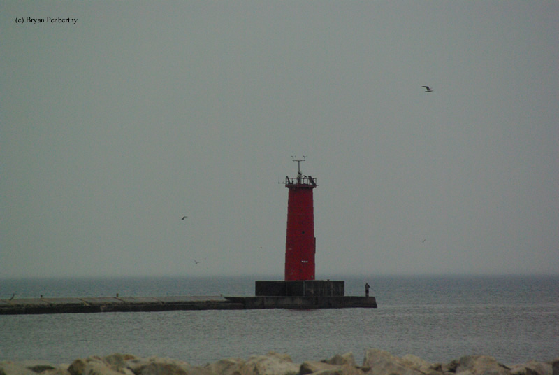 Photo of the Sheboygan Breakwater Lighthouse.