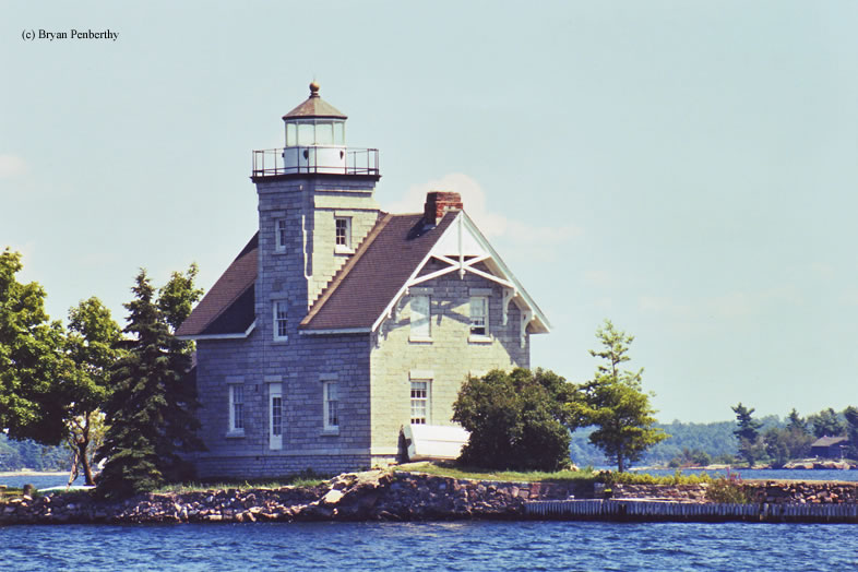 Photo of the Sisters Island Lighthouse.