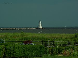 The lighthouse from across the field.