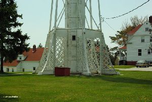 Braces support the base of the tower.