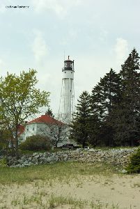 Lighthouse as shot from the beach.