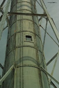 Looking up at the tower.