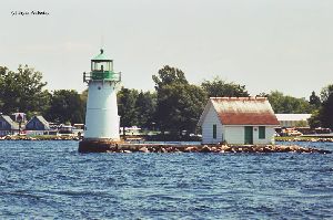 The lighthouse from the water.