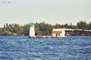 The light as viewed from the water.