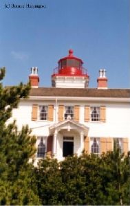 Shot of the front of the lighthouse.